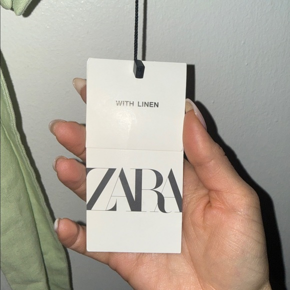 Zara Light Green Halter Crop Top - Picture 5 of 6